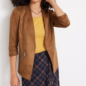 XXL Faux suede brown blazer